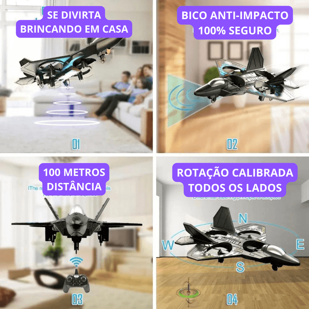 Jatinho Avião Controle Remoto Recarregável | Varie™