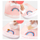 Cute Cartoon Baby Bibs Waterproof Silicone Bib Dinosaur Print Baby Feeding Bib Kids Girl Boy Adjustable Children Apron