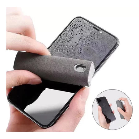 Spray Limpador de Tela Para Celular e Tablet IPad Pano de Microfibra 2 em 1 Limpeza