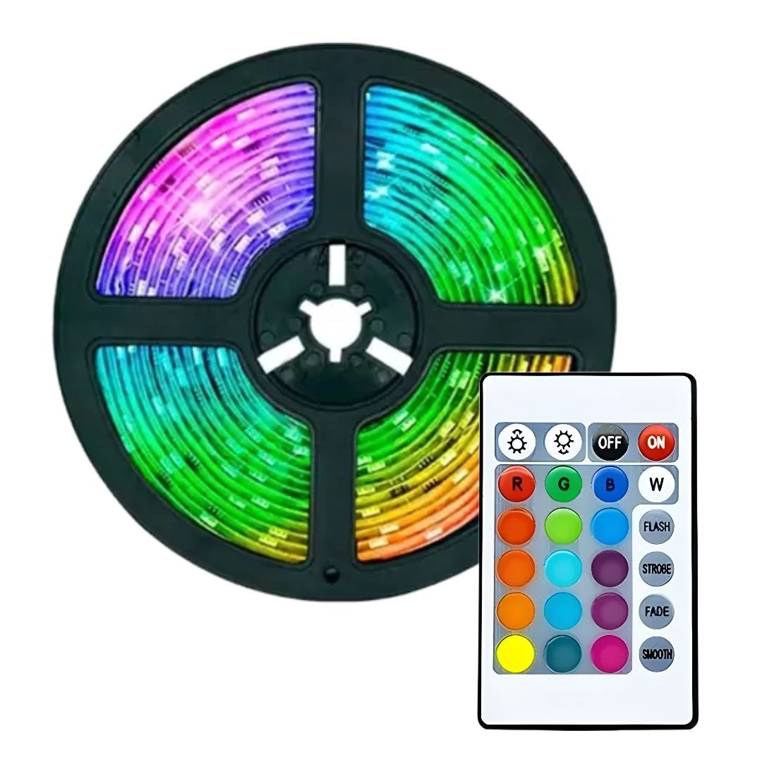 Fita De LED 5 Metros Mudança De Cor RGB Onex LED-9221