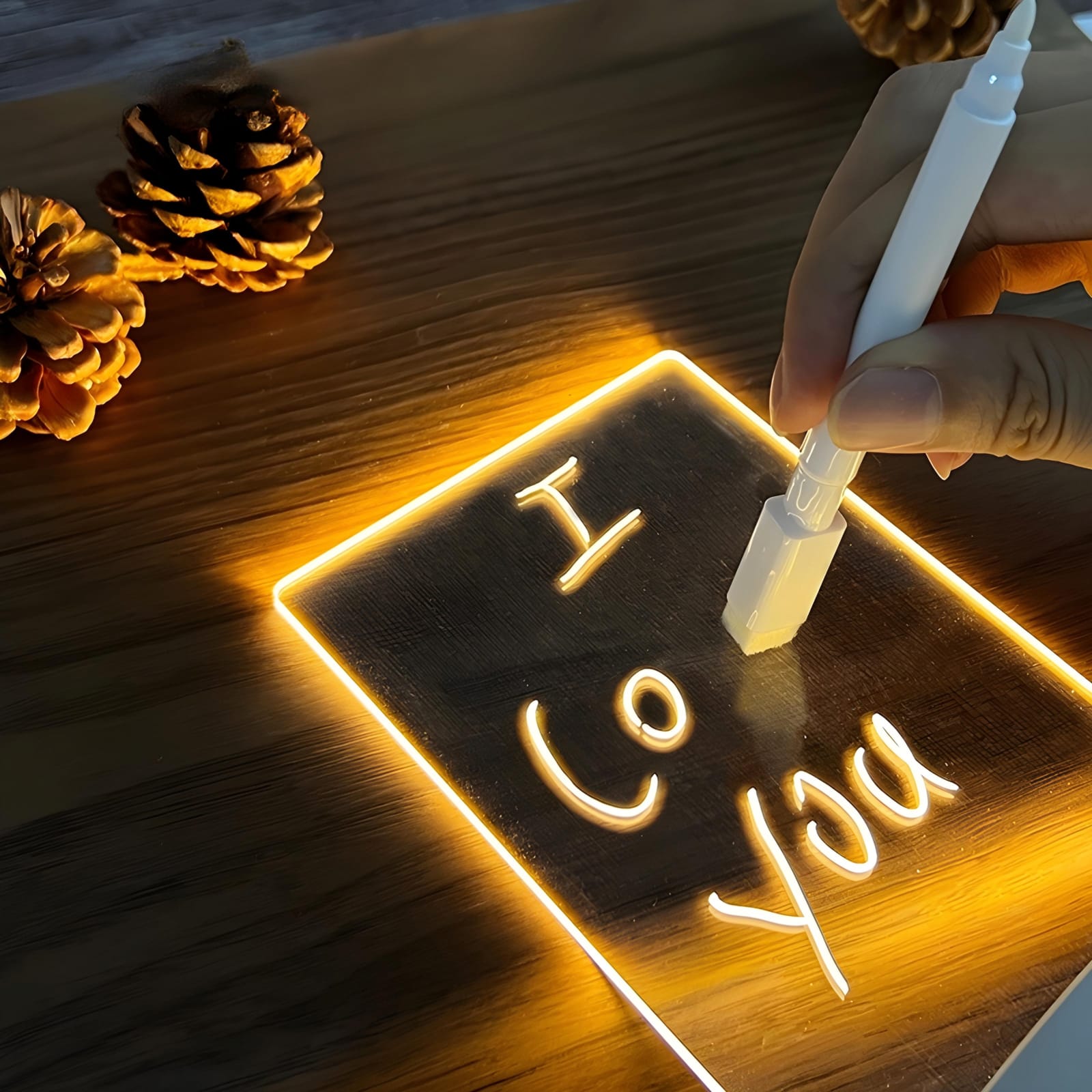 Luminária Lousa De Mesa Com Led E Caneta para Escrever B-Max BM-F945