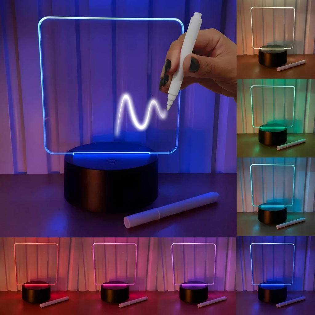 Luminária Lousa De Mesa Com Led E Caneta para Escrever B-Max BM-F945