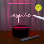 Luminária Lousa De Mesa Com Led E Caneta para Escrever B-Max BM-F945