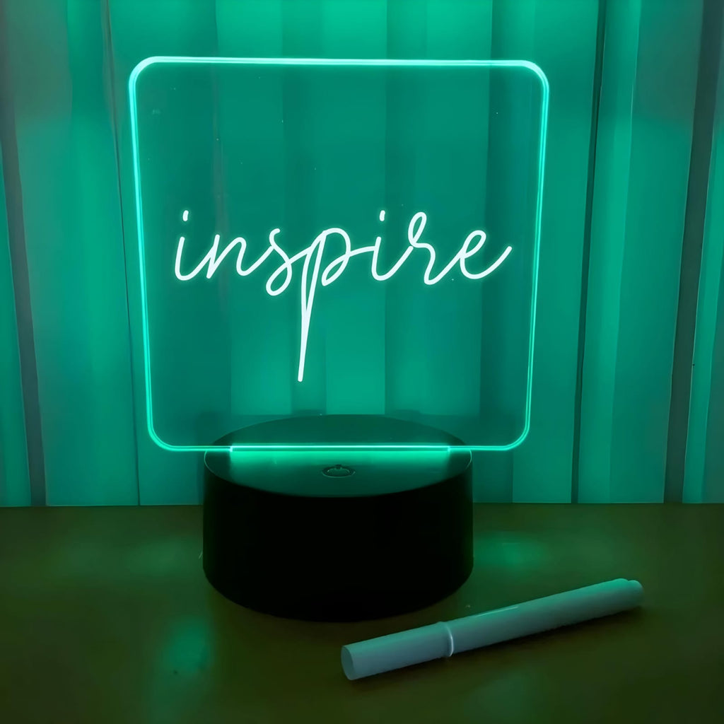 Luminária Lousa De Mesa Com Led E Caneta para Escrever B-Max BM-F945