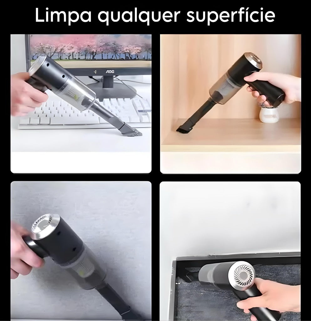 Aspirador De Pó Automotivo Recarregável Portátil B-Max BM-F923