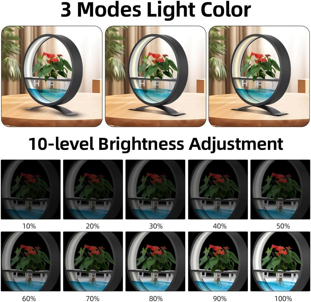 Luminária De Mesa Com Suporte P/ Plantas LED Tomate MDL-004