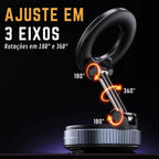 Suporte Celular Magnético Rotativo Dobrável Com Ventosa Kingo S600
